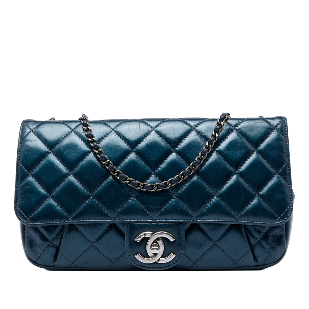 Pre-Loved Chanel Medium Quilted Glazed Calfskin Coco Pleats Flap